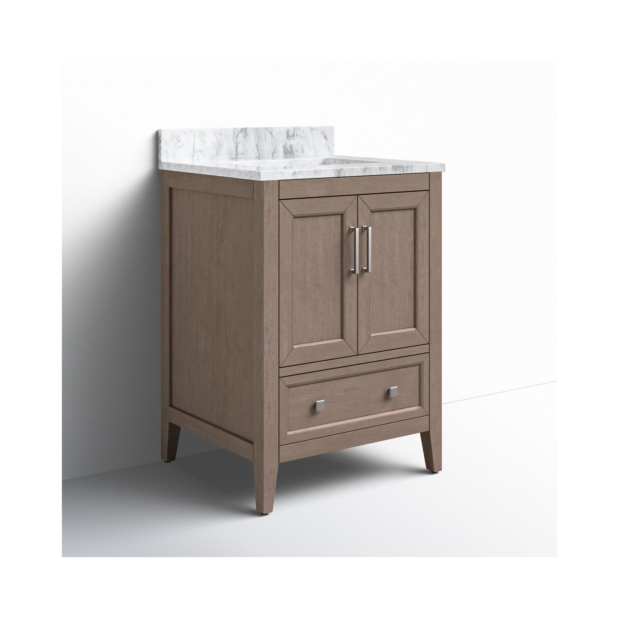 Murrieta 25'' Single Bathroom Vanity, Gray Oak, 25"