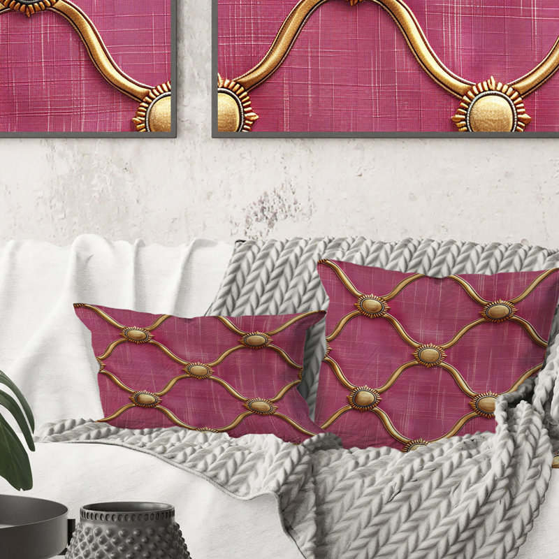 Coussin Magenta Quatrefoil Glam I - Transitional