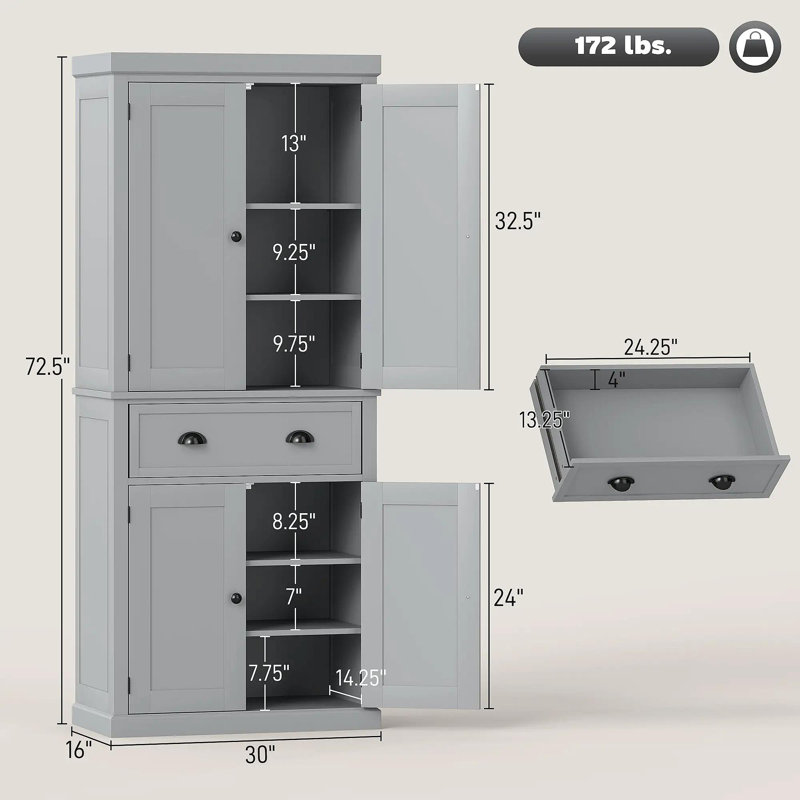 Armoire de cuisine 72,5 po