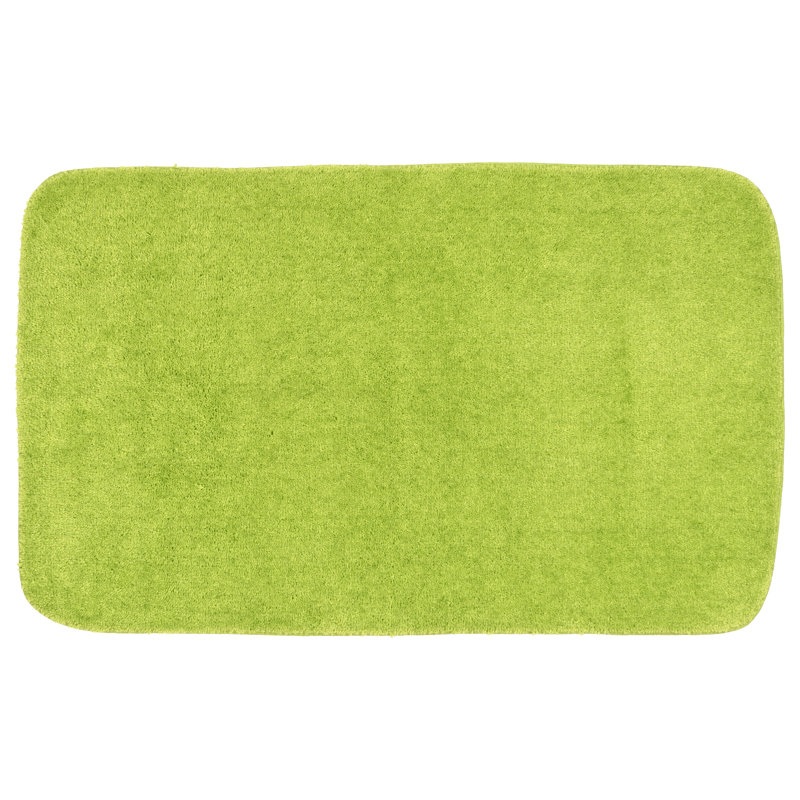 Tapis de bain antidérapant en nylon doux Mccluney, L 30 po x L 50 po, Lime-Aid
