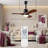 34" Small Farmhouse Ceiling Fan with Light & Remote – Dimmable LED, Plug-in/Hardwire for Covered Patios, Gazebos & Pergolas