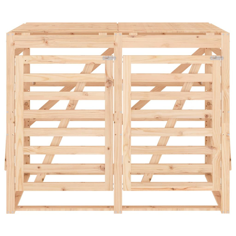 Neki Wooden Double Bin Store, Natural