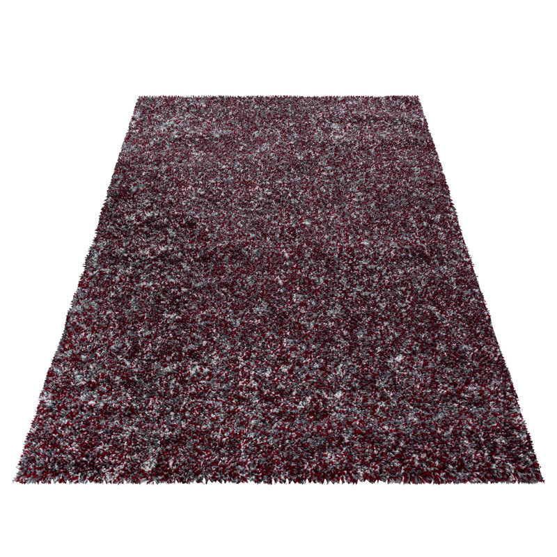 Hearn Shag Polypropylene Red Rug, Rectangle 160 x 230cm