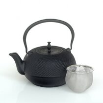 Retro Rustic Style Thickened Ceramic Enamel Teapot Tea Kettle 1.4L