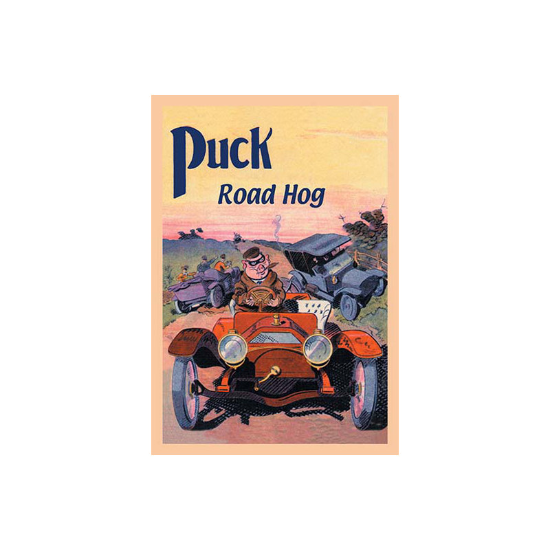 « paleing road » par e. une publicité rétro, H 66 po x l 44 po x P 1,5 po
