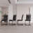 Modern Dining Table Sets With Black Mdf, Metal, Compact For Kitchen