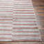 Pink Modern Rug, Striped Stain Resistant Easy to Clean Rug For Living Room, Dining Room, Bedroom, Kitchen-1988200462