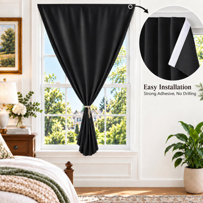 Rideau occultant autocollant, sans perçage ni tringle, facile à installer, pour préserver votre intimité dans une chambre, une chambre d'enfant, un salon ou un bureau à domicile.