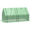 Mini Outdoor Plant Greenhouse Steel Frame PE Cover Zip Door 180 x 90 x 90cm White-133426491