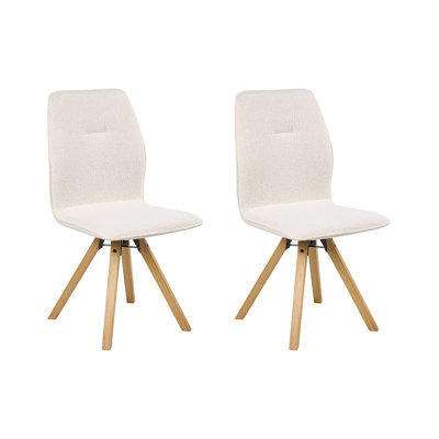 50cm H Boucle Upholstered Upholstered Back Accent in White