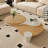 Cream style log style shaped end table