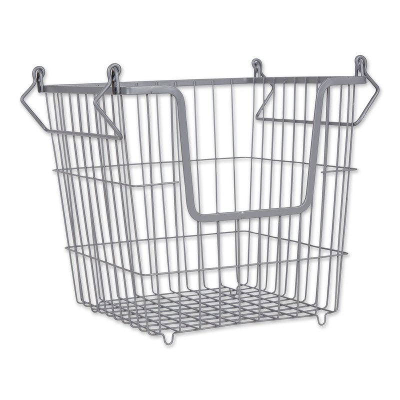 Rebrilliant Decorative Basket, 11" H x 11" W x 11" D, Cool Gray