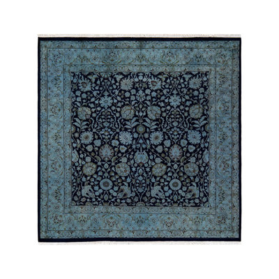 Chimel One-of-a-Kind 6' 2" X 6' 2" New Age Square Wool Area Rug Blue