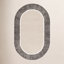 Beige Black Hand-Tufted Striped Wool Rug
