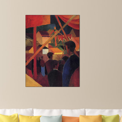 Macke August - Single Picture Frame Print on Wood