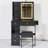29.2" Small Size Left Drawer Desktop Vanity Table + Cushioned Stool-2102387449