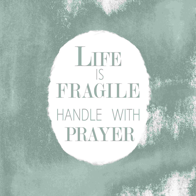 Life With Prayer - Wrapped Canvas Print, 12" H x 12" W  