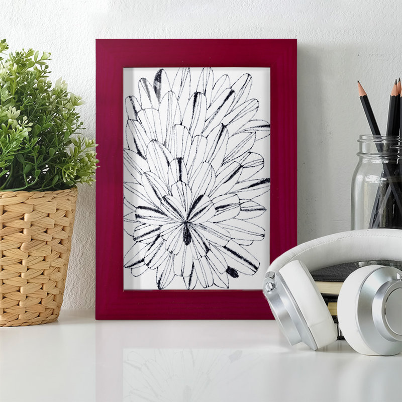 Kalmin Kal Kalididoscope I encadré sur papier, H 6 po x l 4 po x P 1 po, Rouge