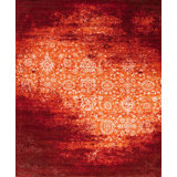 Avant Hand Knotted Area Rug in Trailblazer Red