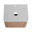 Meuble-lavabo mural 24 po avec lavabo d'art en céramique et porte à fermeture en douceur, emballage KD, contreplaqué-1126777571