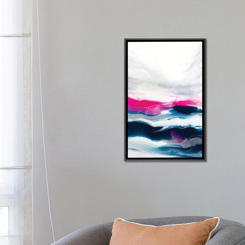 Fuchsia Wave Part 1 par Spell rebond Fine Art - impression d'art graphique, 26" H x 18" W x1.5" D, Pas de tapis