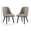 Chaise rembourrée Harpersfield Foundry Mid-Century, étain brossé