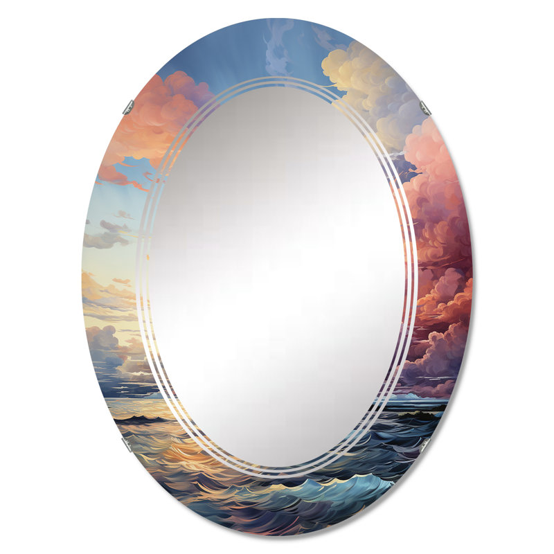 Goulaine - Miroir mural paysager ovale, 30 po x 20 po