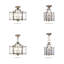 Plafonnier semi-encastré l 15,5 po à 4 lumières Djamshid-22670127