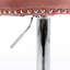 Rose moderne, 2 places, hauteur d'assise réglable de 63,5 à 84 cm, revêtement en velours avec dossier, confortable, base idéale pour la maison, le pub et l'îlot de cuisine, boutons tirés à la main, clous décoratifs, 2 dossiers pour un confort optimal.
