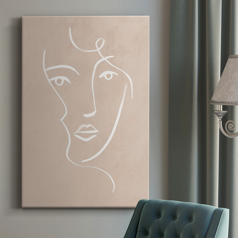 «Curly Face I», reproduction sur toile tendue, H 18 po x l 12 po