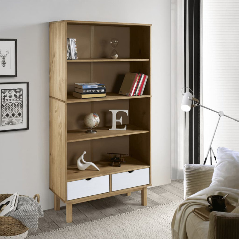 Bookcase Storage Bookcase, White/Brown