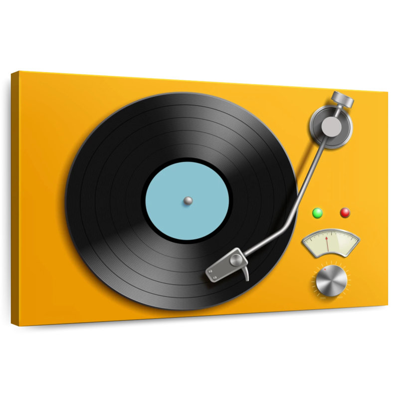 Abarca Retro Record Player, 8" H x 12" W