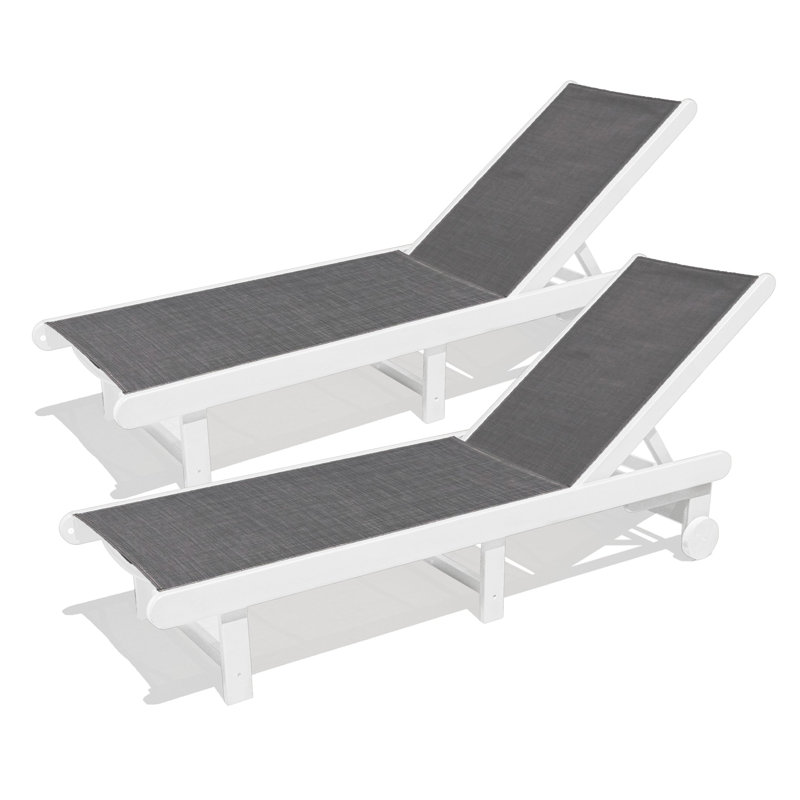 Venice HDPE Chaise Lounge,, White