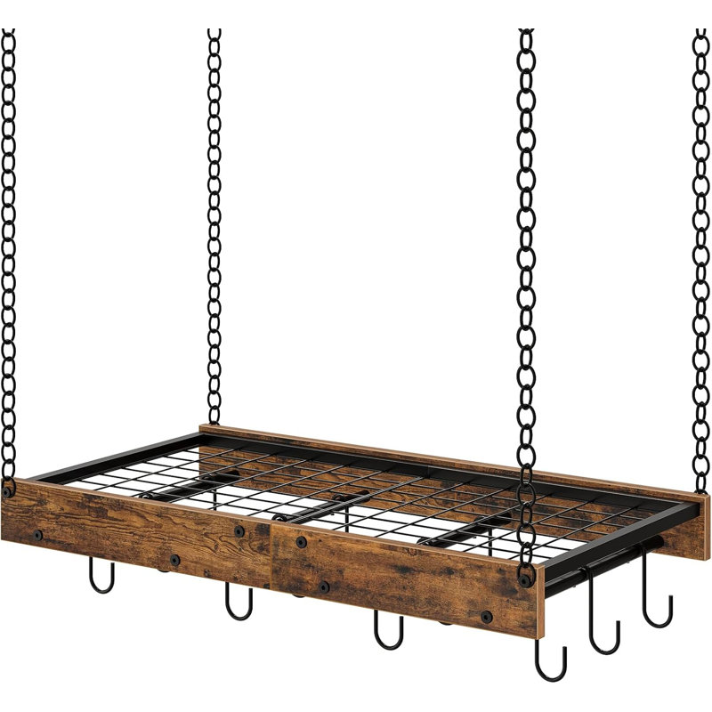 Porte-casseroles suspendus, supports à casseroles vintage pour la cuisine, support à casseroles fixé au plafond, support pour casseroles et poêles