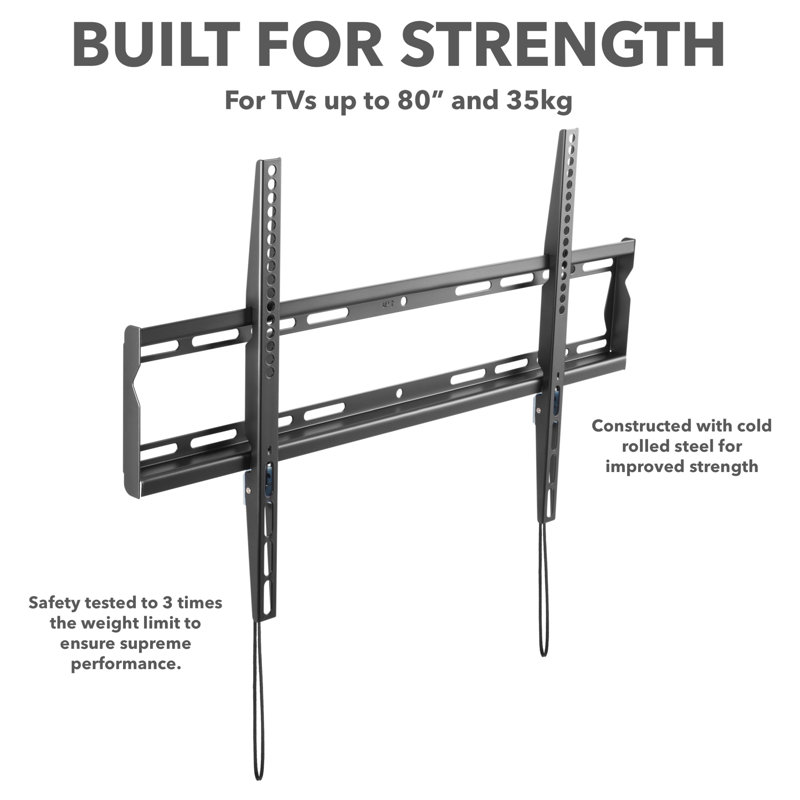 Lauer Fixed Universal Wall Mount for 37"-80" Flat Panel Screens
