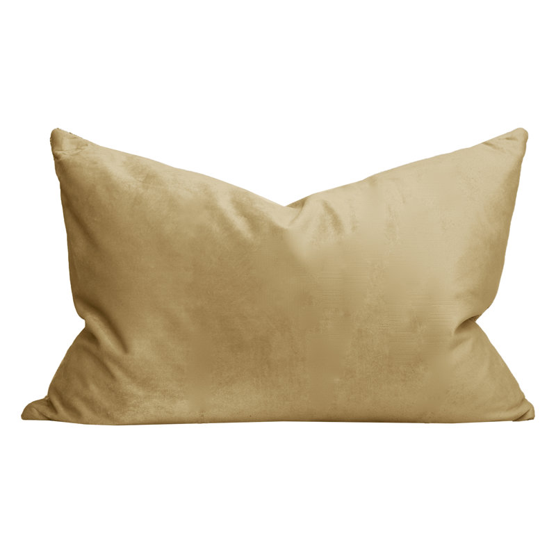 Striped Feather Throw Pillow, Beige