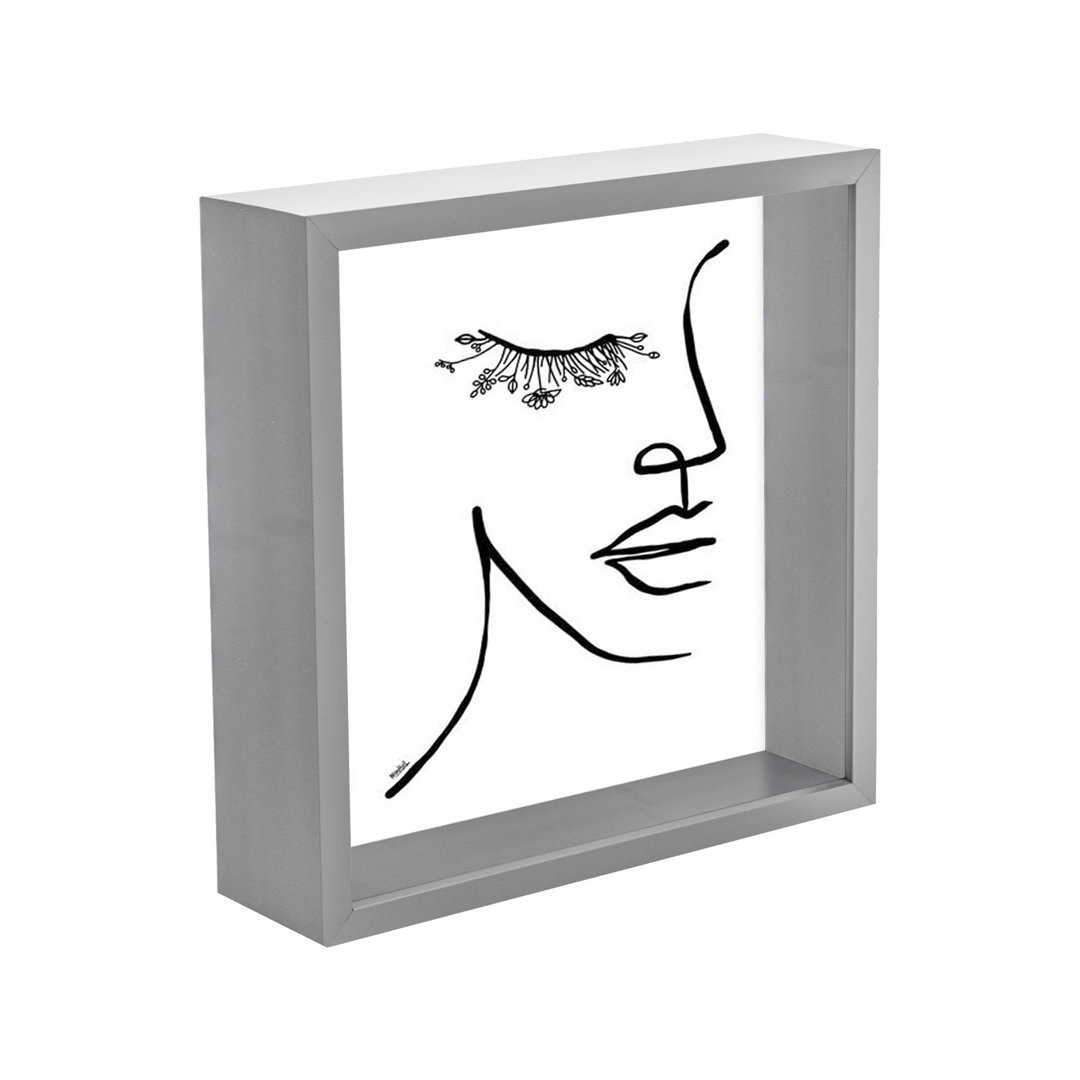 Plastic Box Frame in Grey