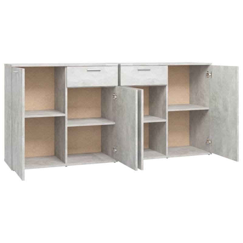 Audreyna Sideboard 160x36x75 cm Engineered Wood, Concrete Grey
