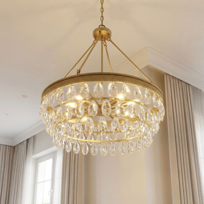 Luminaire suspendu en laiton chaud Savham House Windham 6 lumières