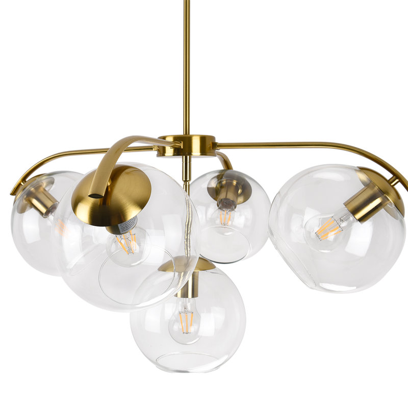 5-Light Modern Mid-Century Sputnik Chandelier