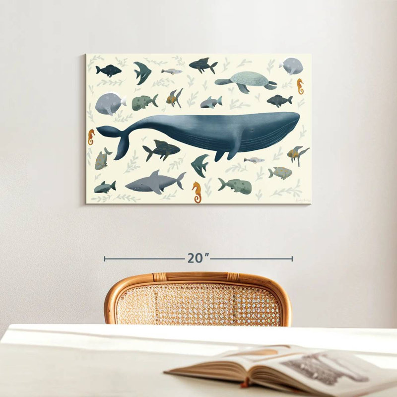 Animaux de mer, H 16 po x l 24 po