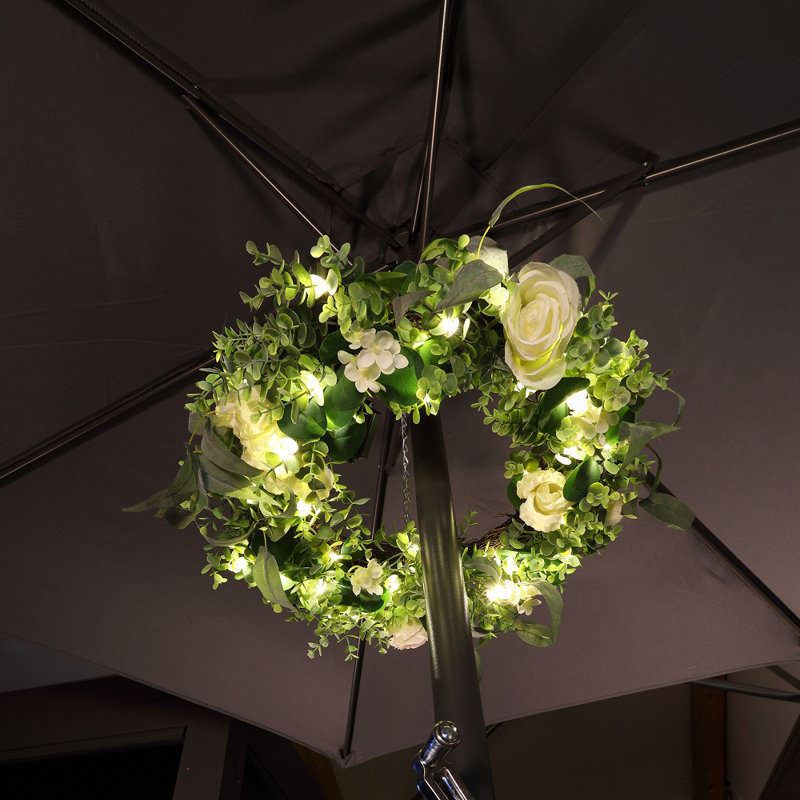 Faux Lighted 50cm Wreath