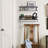 2 Piece Iron Floating Shelf with Towel Bar-1767596091