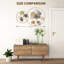 HOMCOM Large Metal Wall Art, Modern Hanging Wall Sculpture, Gold Silver