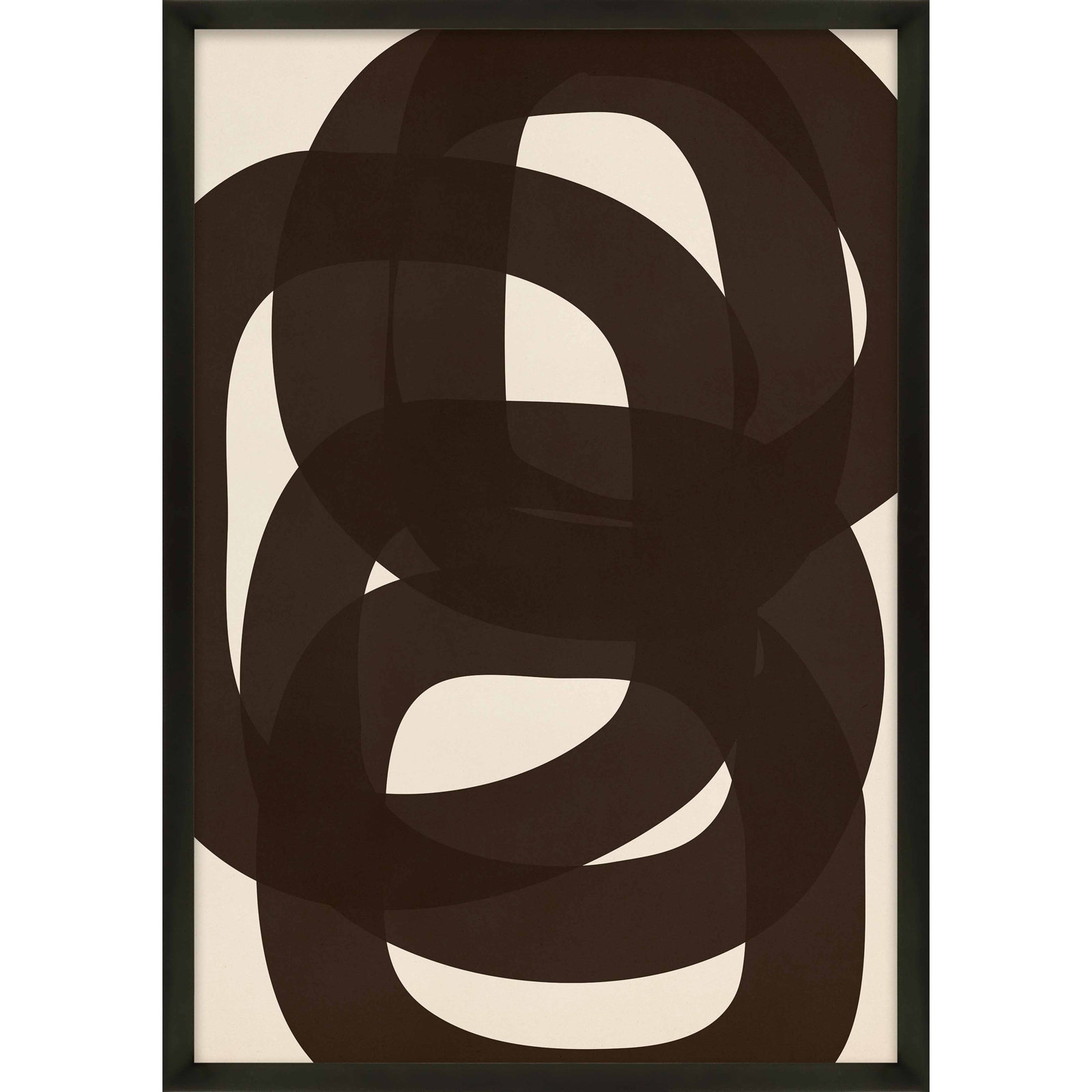 Denyer "Circular Harmony" Print, 38" H x 26.5" W x 1.25" D, Black Framed Paper