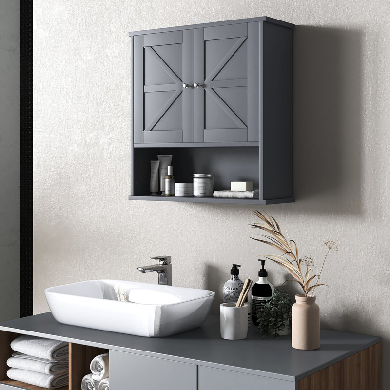 Bathroom Wall Cabinet Grey, With Flair And Adjustable Shelving For Optimal Storage Mounted Grey Cabinetry Ample Style Shelves