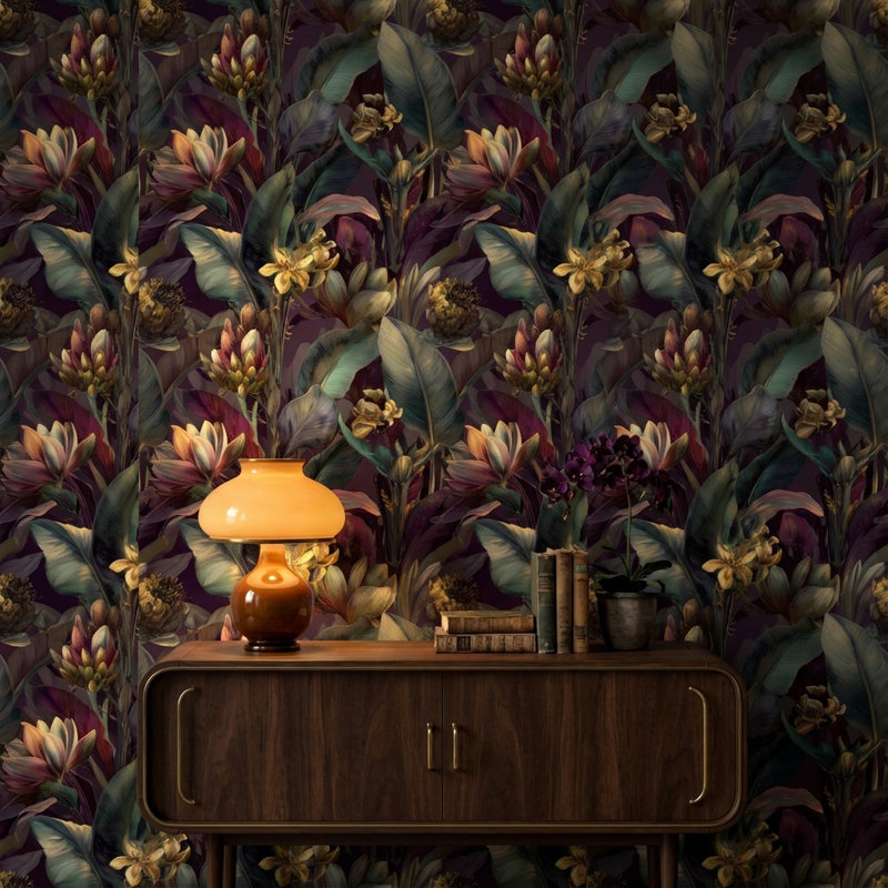 Lark Manor™ Floral Wallpaper Vintage Luxurious Removable Wall Decor ...