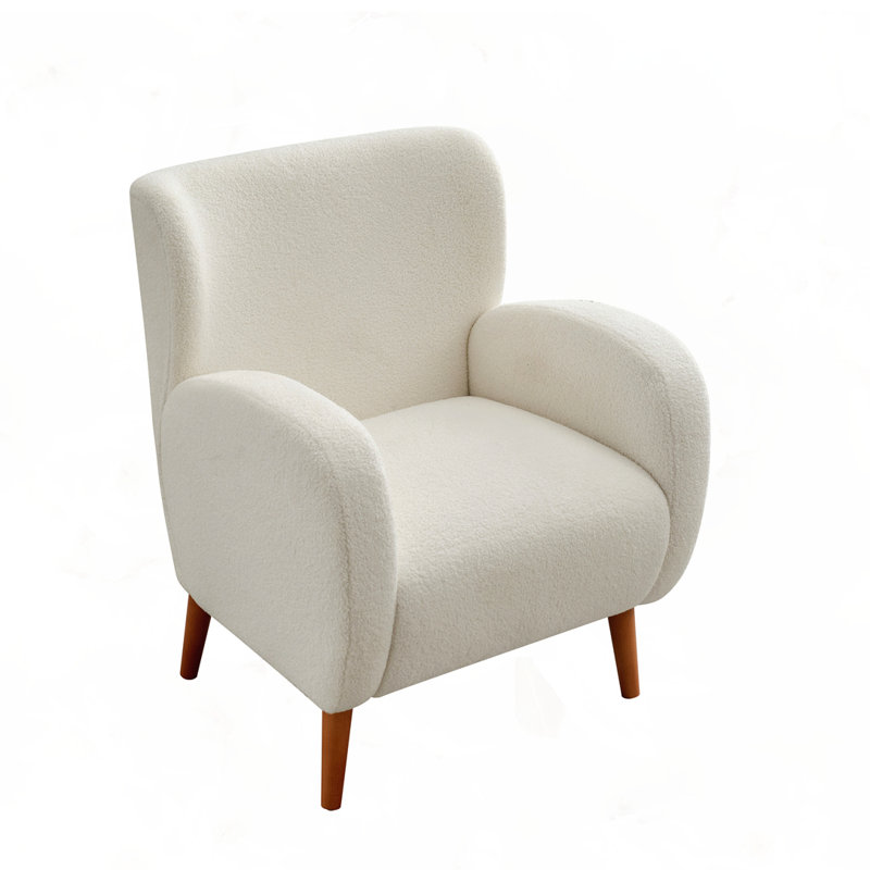 Fauteuil à oreilles Mirod, Beige Boucle