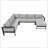 U-Shaped Multi-Person Outdoor Sofa Set, Suitable For Gardens, Backyards, And Balconies.-817464058