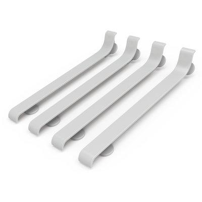 Matte Silver Aluminum Baseboard Accessories Flat Joint (Set of 4)